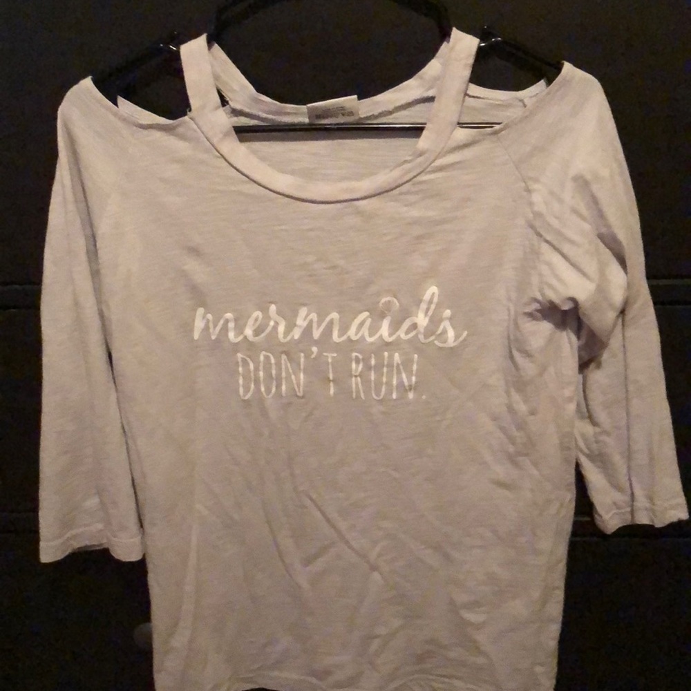 Cold Shoulder “Mermaids Don’t Run” Shirt